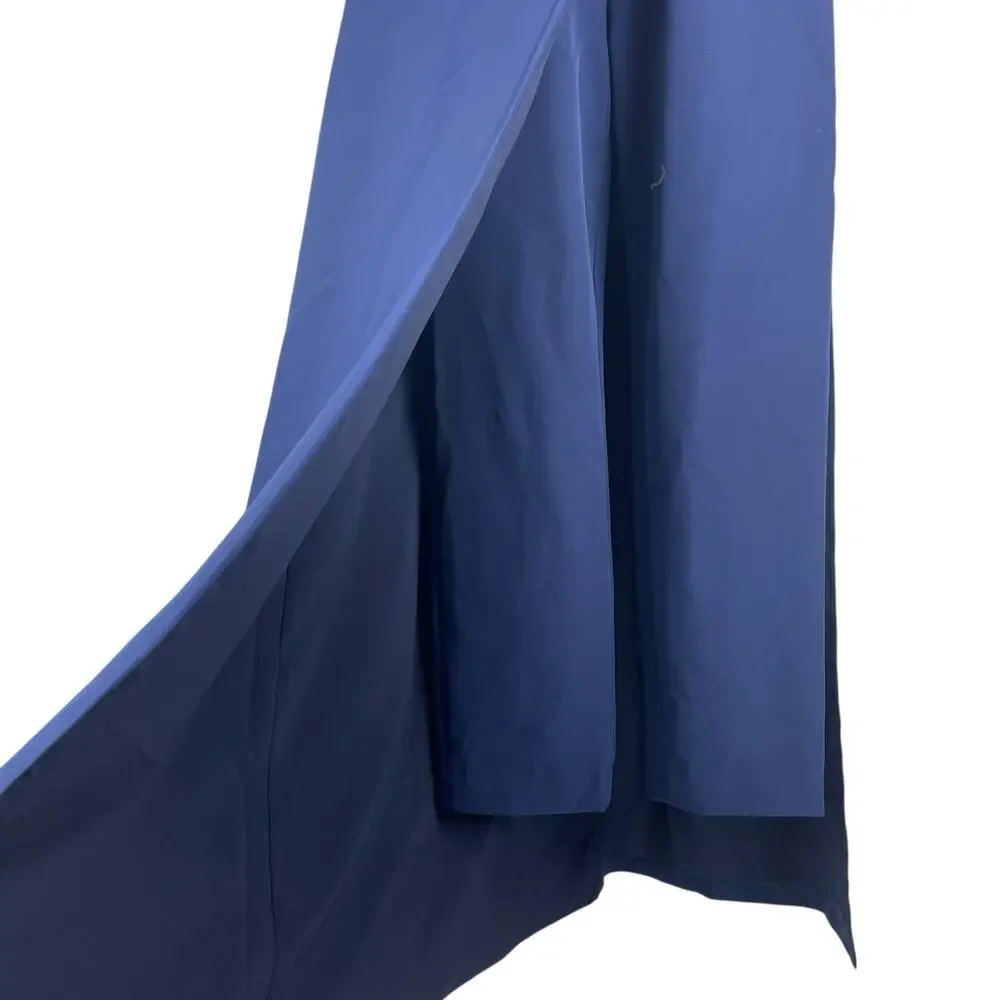 Kay Unger Davina Stretch Walk Thru Jumpsuit Midnight Blue Size 4